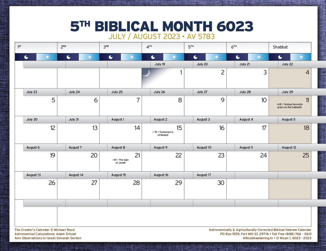 Biblical Calendar A Rood Awakening